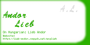 andor lieb business card